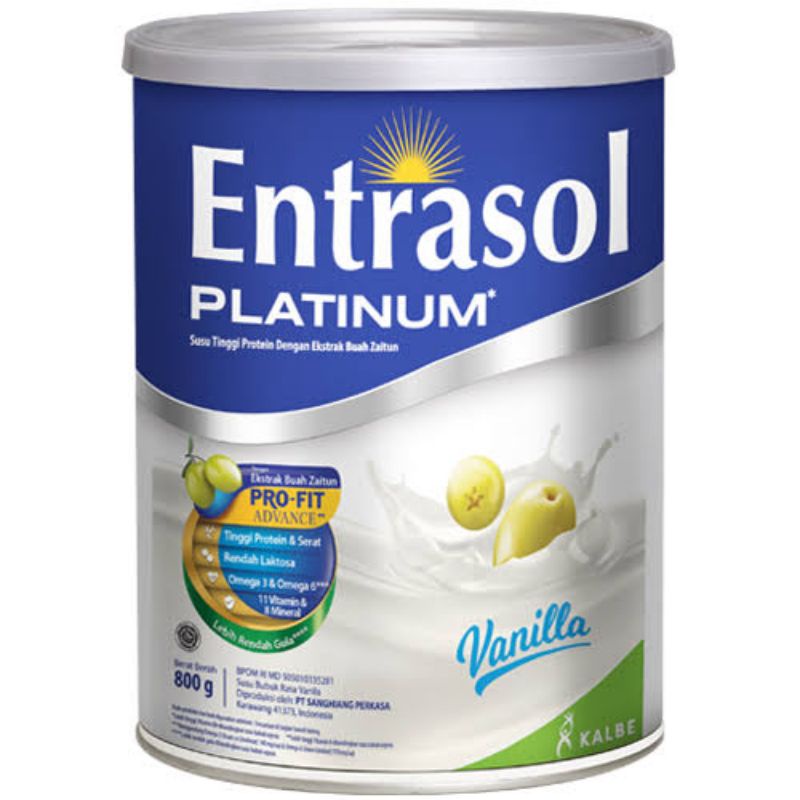 entrasol platinum vanila 800gr