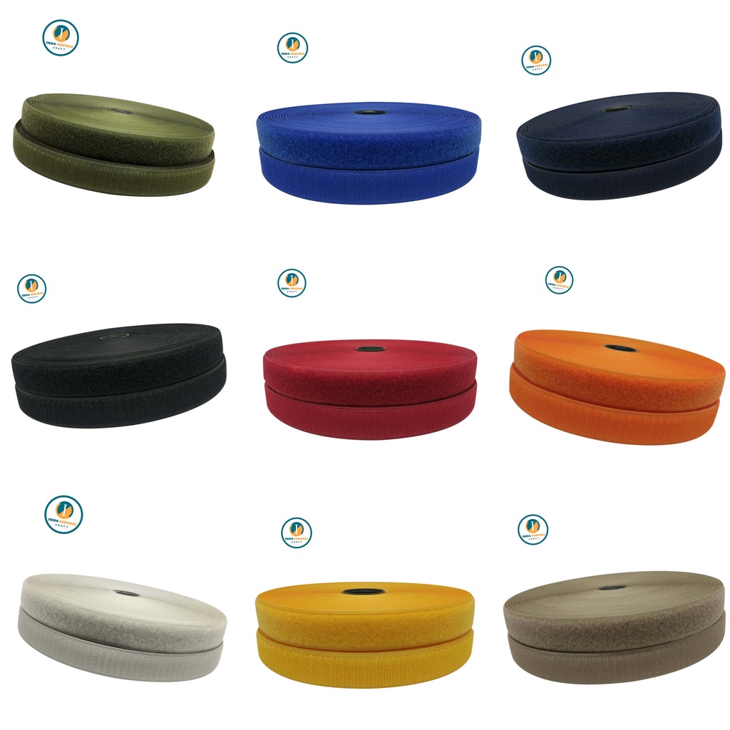 

Perekat Perepet Tas Magic Tape Lebar 2.5 cm Halus Kasar Velcro Warna Warni Per Meter