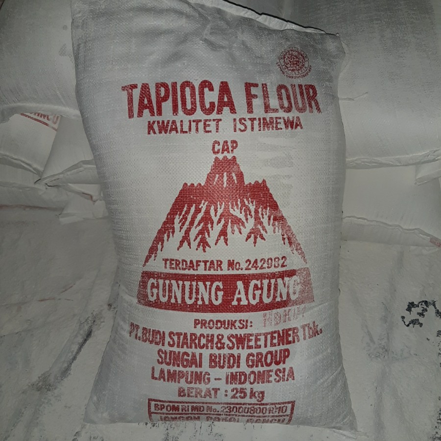 Tepung Tapioka Cap Gunung Agung 1 Karung 25kg | Sagu Gunung 25kg