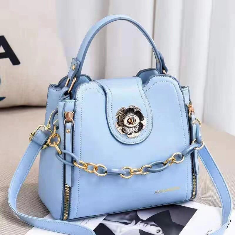 GI 12856 RISCE TAS HAND BAG 2 TALI IMPORT WANITA CEWEK PEREMPUAN JAKARTA BATAM FLOWER JT EL 5730