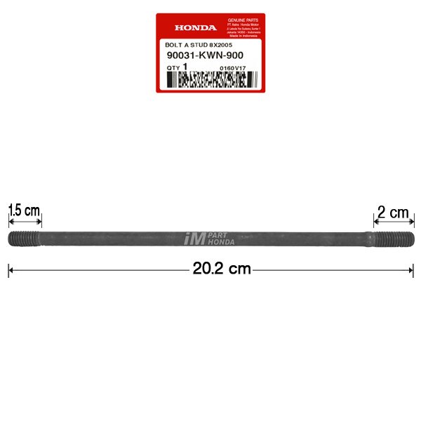 90031-KWN-900 Baut Ancer Tusuk Sate Bolt A Stud 8X200.5 Vario 125 ADV PCX 150 LED