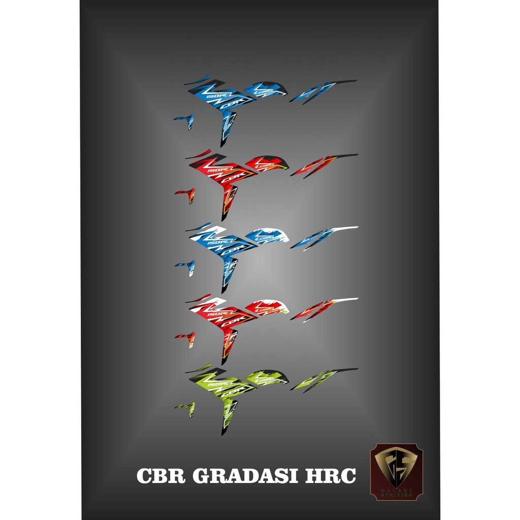 Striping CBR 150 CC - Stiker Decal cbr 150R facelift gradasi HRC