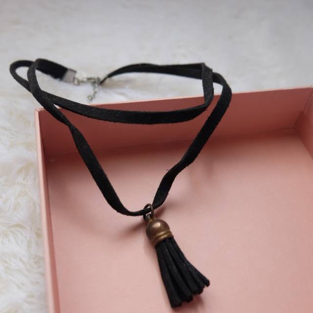 Preloved kalung choker wanita hitam