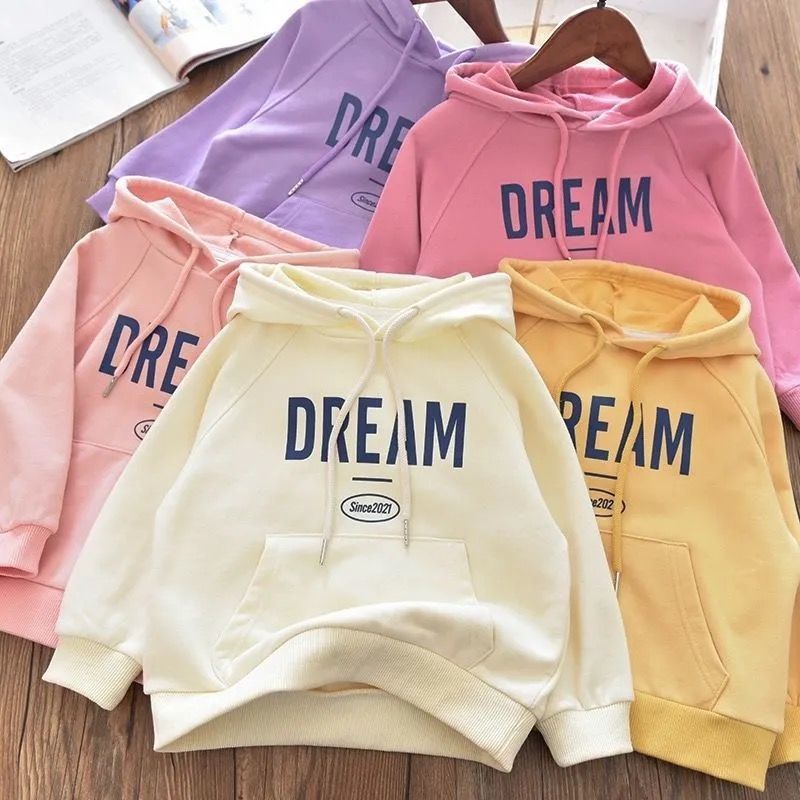 Sweater Hoodie Motif Dream Bahan Fleece Tebal Premium Pria Wanita