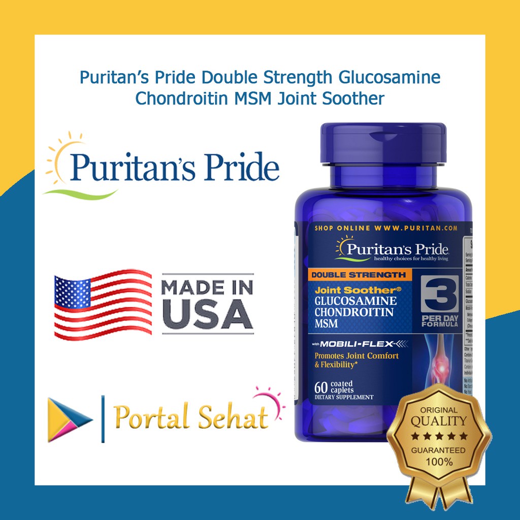 Obat Glucosamine Chondroitin Suplemen Tulang Sendi Asli - Manfaat, Efek Samping, MSM