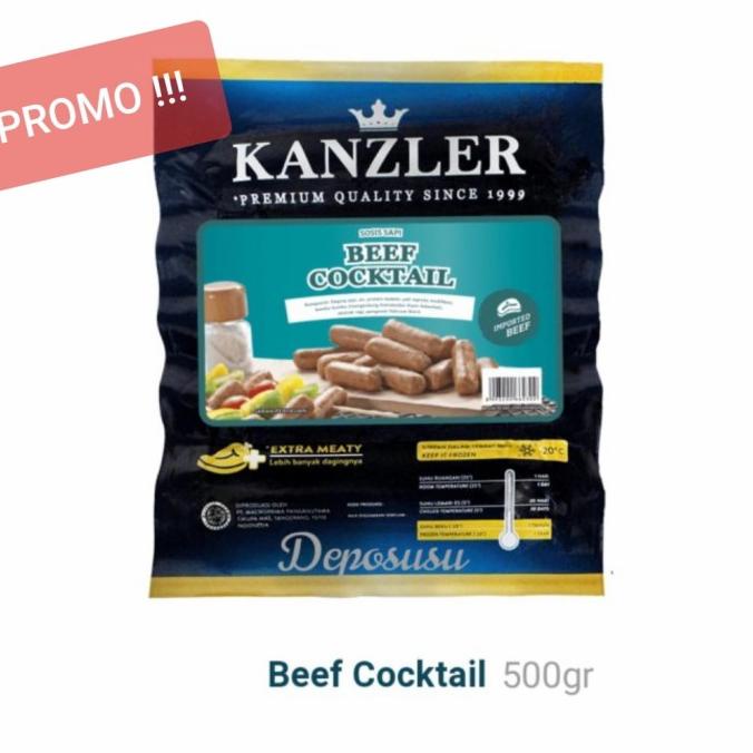 

MAKANAN BEKU / SOSIS KANZLER BEEF COCKTAIL 500GR FROZEN FOOD NON COD