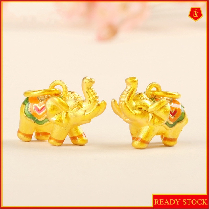 [Ready Stock]Fashion Gold Plated Cute Elephant Pendant Necklace