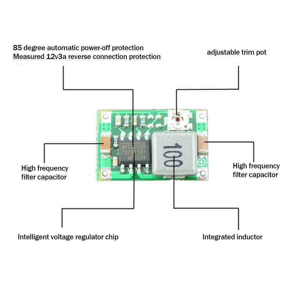 MP2307 MINI 360 3A DC-DC Buck Step Down Converter Module LM2596