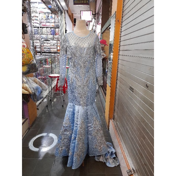 Kebaya Slim Duyung Biru Muda