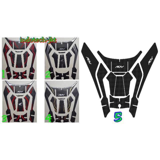 Honda ADV 150 Deck Pad Tank Pad Stiker Timbul