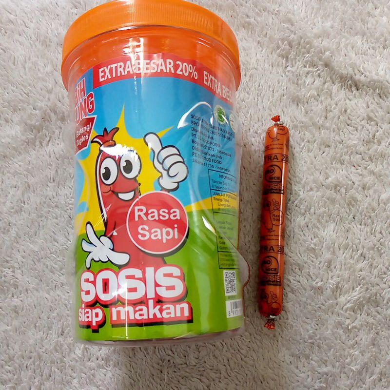 

SO NICE SOSIS SIAP MAKAN RASA SAPI EXTRA 20% 21g