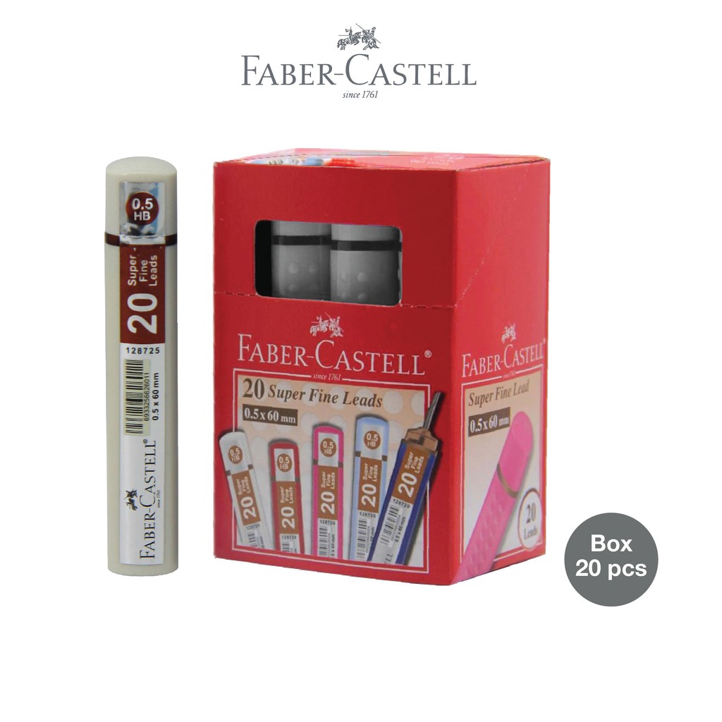Faber - Castell Lead Superfine Grip HB 0.5 mm Tube White - Gambar 2