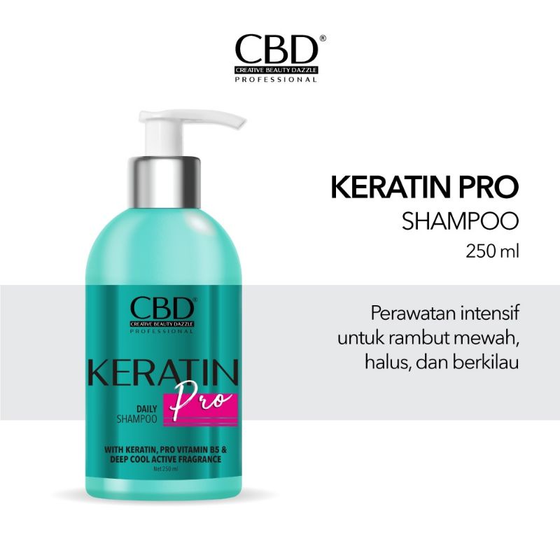 CBD Professional KERATIN PRO Daily SHAMPOO 250mL Travel Size | Shampo Keratin