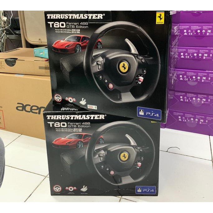 thrustmaster t80 ferrari 488 gtb edition racing wheel