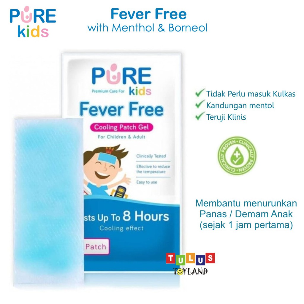 Pure Kids Fever Free Baby PureKids Plester kompres demam anak bayi PureBB Penurun Panas Baby