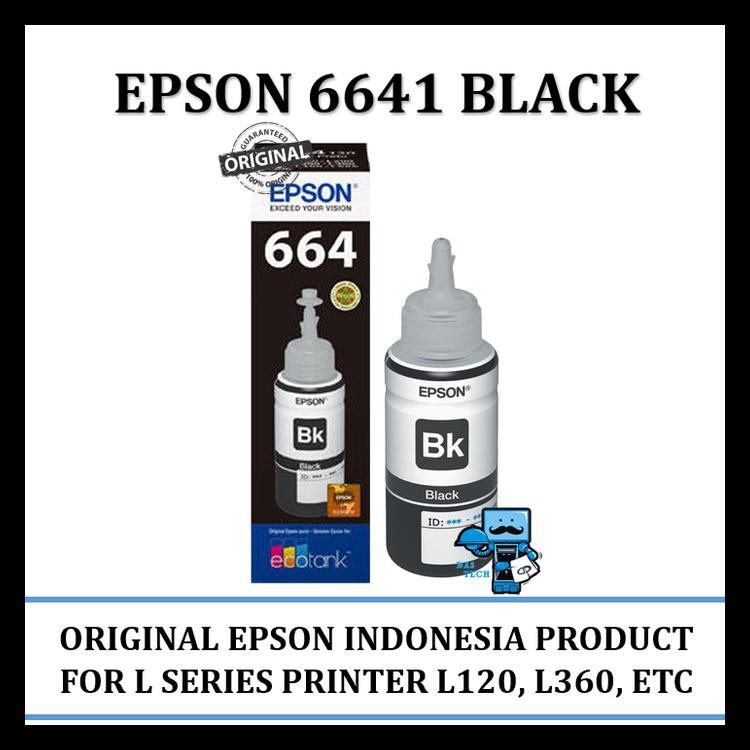 

COD TINTA EPSON L100 L210 ORIGINAL SEGEL DUS BOTOL BLACK / HITAM INK T6641 KODE 1199