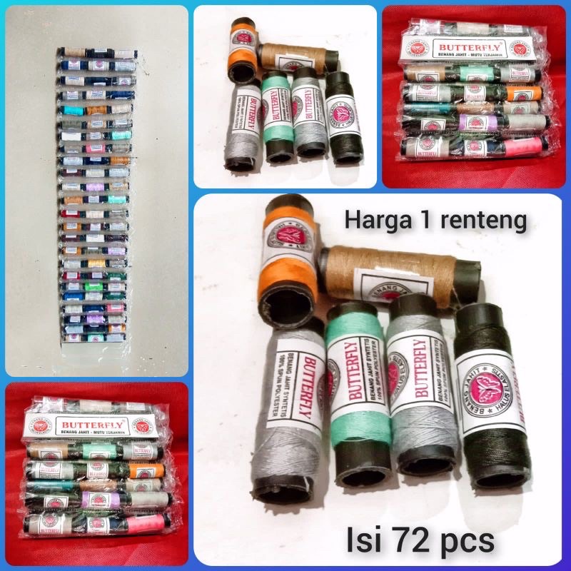 BENANG JAHIT isi 36pcs BENANG SUPER DRAW KEMASAN RENCENG