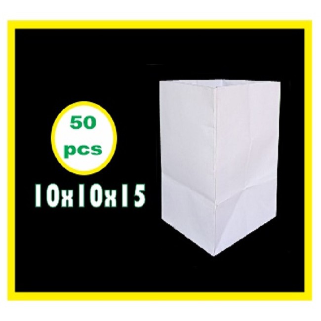 

50Pcs Tas Kertas 10X15 Paperbag Souvernir Paper Bag Kantong Polos Putih