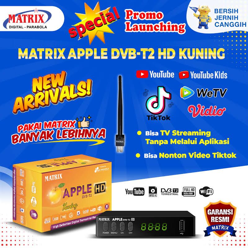 Set Top Box TV Digital Matrix Apple HD DVB-T2