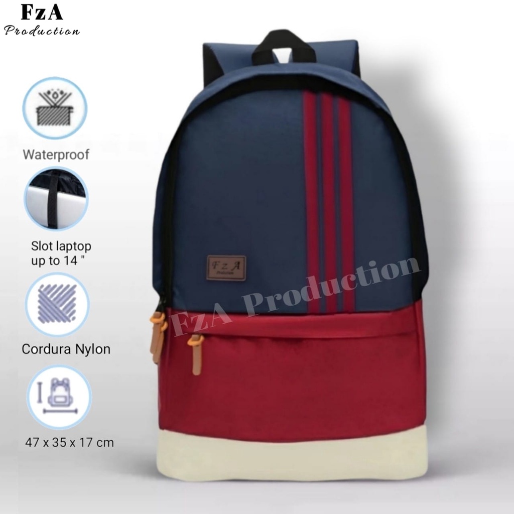 Tas Ransel  Punggung Distro Casual Pria Wanita / Tas Ransel Laptop Original FzA FREE Tas Waistbag Trendy