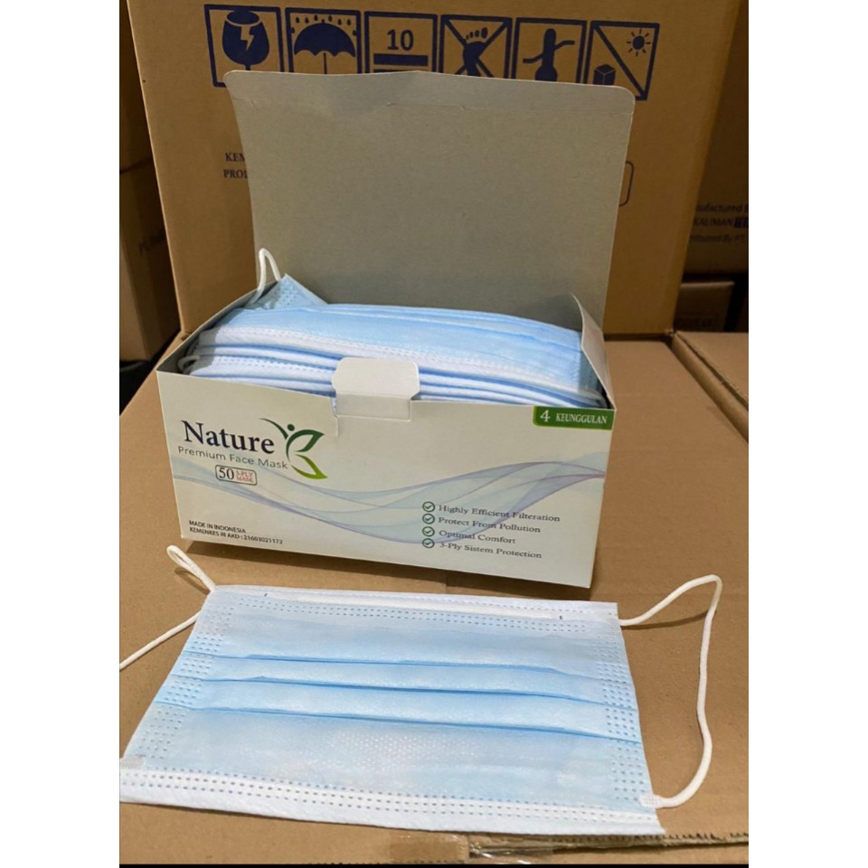Masker Medis Nature 3 ply