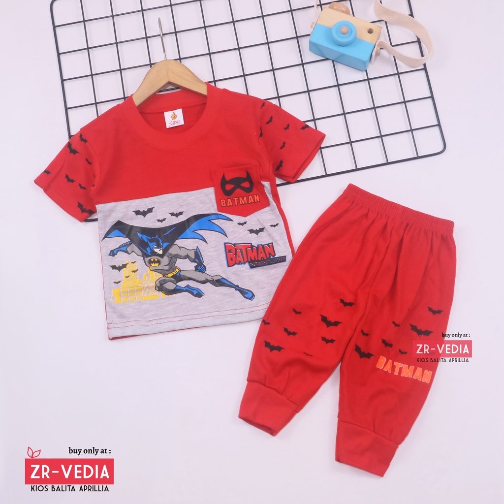 Setelan Pokopow uk 3-18 Bulan / Export Branded Kaos Bayi Laki Laki Baju Karakter Set New Born SNI Import