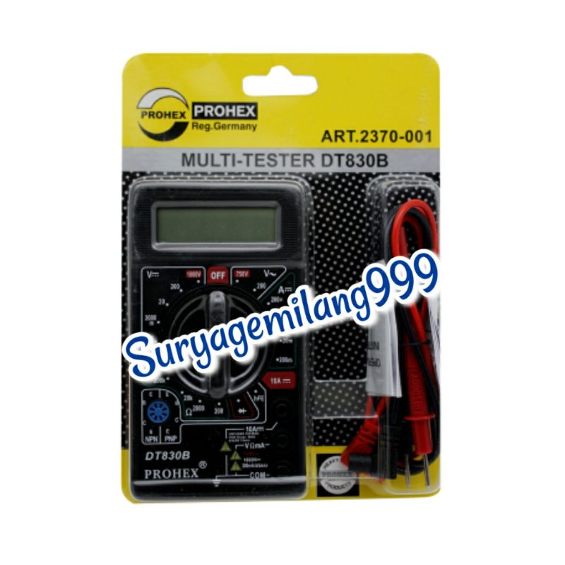 PROHEX MULTITESTER DIGITAL DT830B