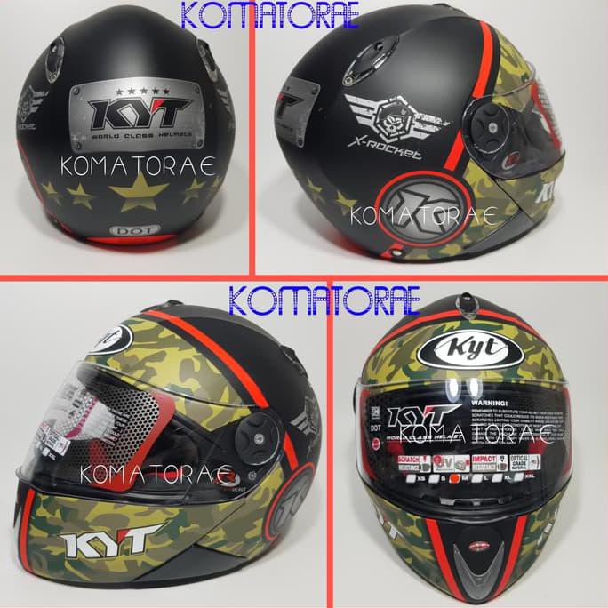Jual Helm Kyt X Rocket 3 Black Doff Green Red Fluo Full Face Xrocket