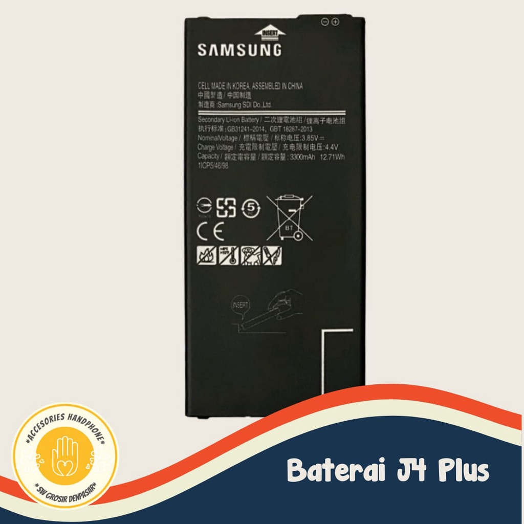 (COD) Baterai battery batre batt original bergaransi samsung j4+ / batre j4+ / j4 plus