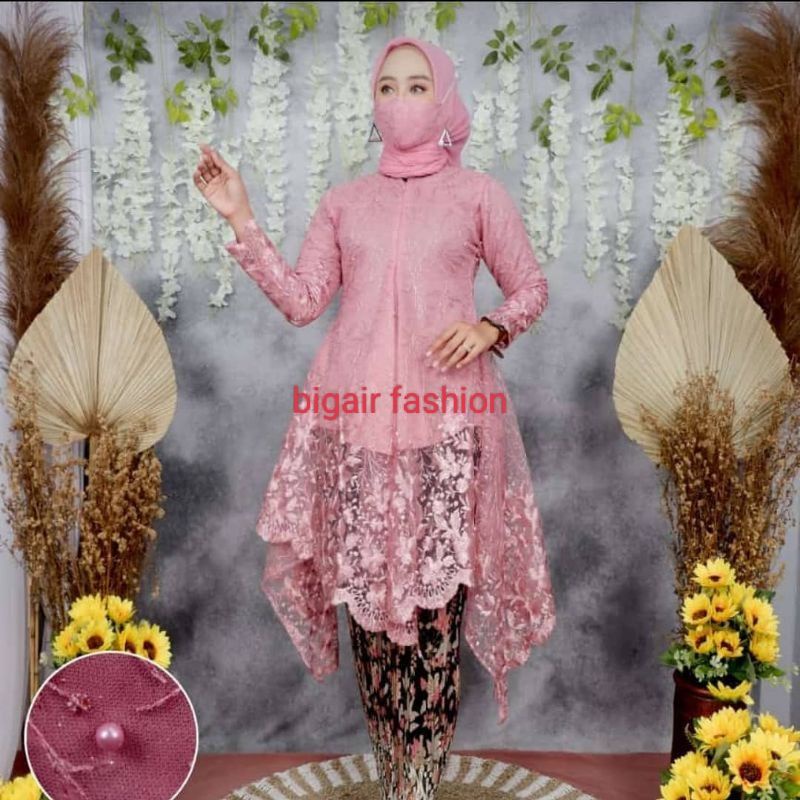 KEBAYA TUNIK MAURI MODERN/KEBAYA TUNIK JUBRAI  BUSUI FRIENDLY/KEBAYA BAHAN TULLE/KEBAYA PESTA by BA