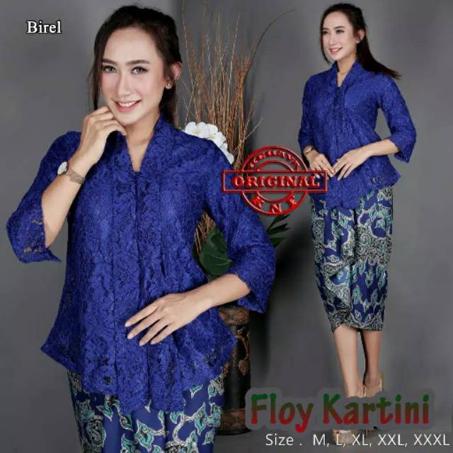 TERLARIS  SETELAN KEBAYA FLOY BROKAT KEBAYA REMAJA BAJU WANITA / KEBAYA KARTINI / KEBAYA PESTA