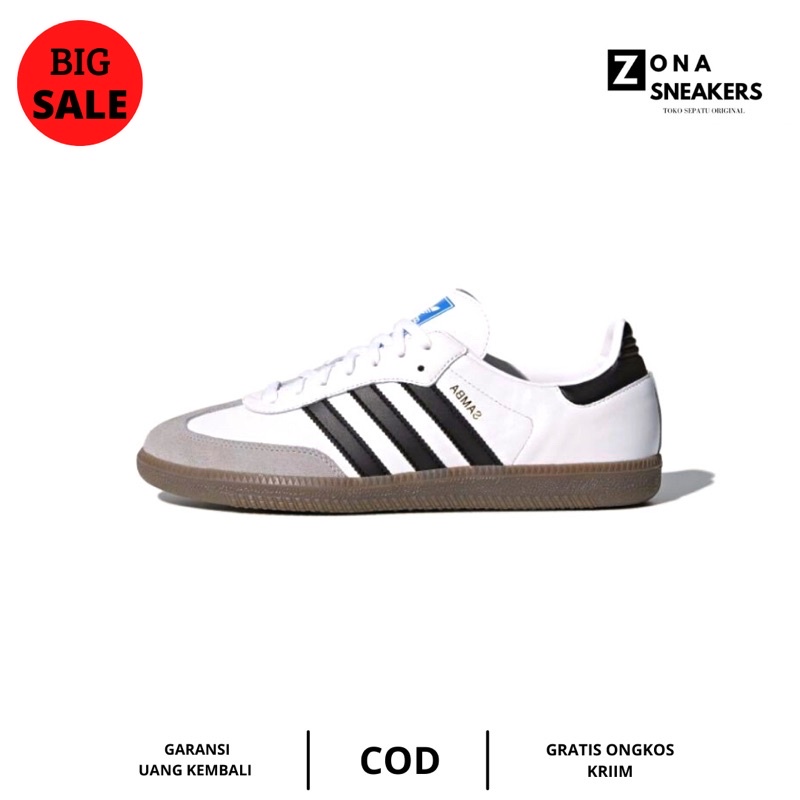 ADIDAS SAMBA WHITE BLACK GUM || SEPATU ADIDAS 100% ORIGINAL