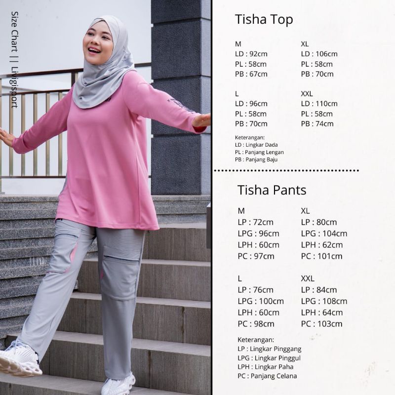 Livigi - Tisha Set Dusy Pink - Pakaian Olahraga Wanita