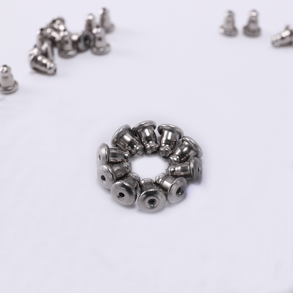 50pcs 4.8*5.8mm Stainless Steel Anting Anting Penyumbat telinga membuat persediaan Bahan aksesoris