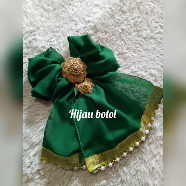 SELENDANG JODHA || SELENDANG MUTIARA ANEKA WARNA CANTIK !!!!-5. HIJAU BOTOL