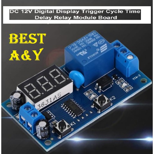 New DC 12V Relay type SRD-12VDC-SL-C Display Digital Delay Timer Control Switch Module PLC