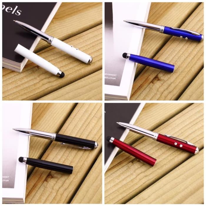 5 in 1 Stylus pad Capacitive Touch Pen Ballpoint Laser Pointer Senter