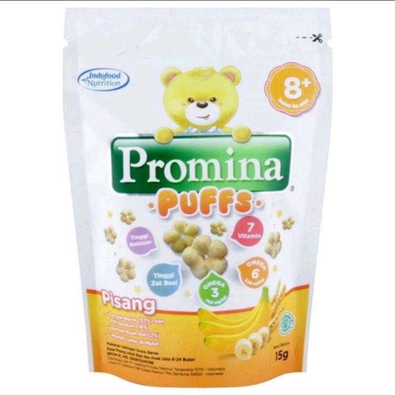 Promina Puffs 15 gr &amp; Biskuit Arrowroot Coklat 110gr Snack Bayi Cemilan Bayi