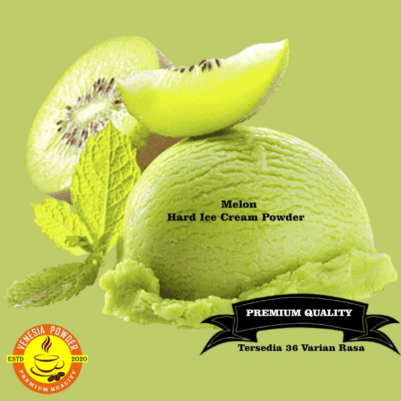 

HARD ICE CREAM RASA MELON TERLARIS - BUBUK ES KRIM RASA MELON - BUBUK ES KRIM