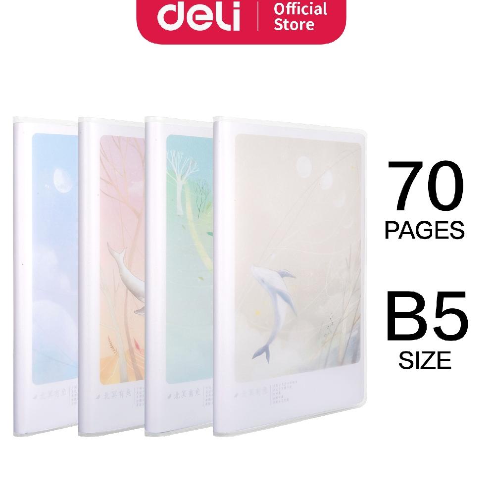 

ゅ Deli buku notebook sampul plastik B5 96 lembar, desain kecil dan lucu T1696 パ