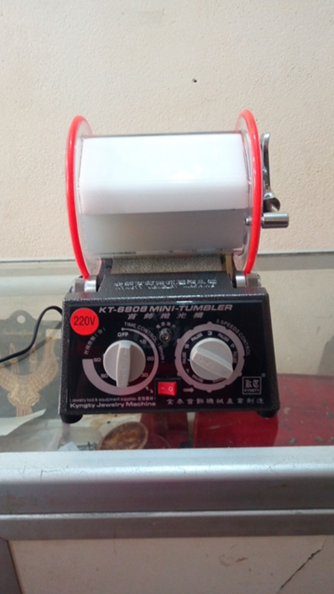 Mesin Sangling / Mesin Molen / Mesin Mini Tumbler Kyngty Kt 6808 / Mesin Pencuci Perhiasan