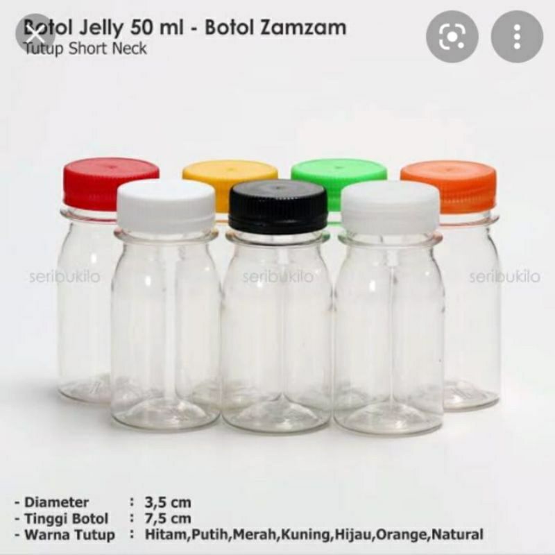 Botol plastik 50ml  botol madu botol air zamzam bahan tebal