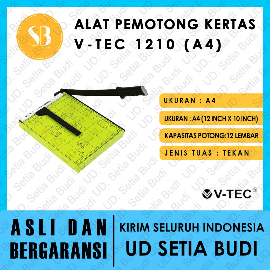 Alat Pemotong Kertas V-Tec VT-1210 A4