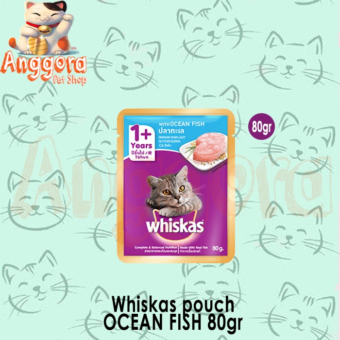 Makanan ringan murah untuk Kucing - WHISKAS Pouch 80gr All Varian