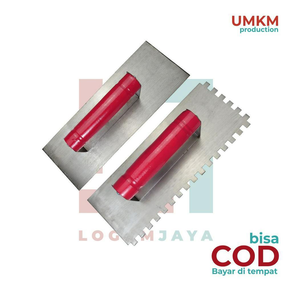 ROSKAM RASKAM 27cm BESI BAJA POLOS / GERIGI PERATA ACIAN / PLASTERING TROWEL