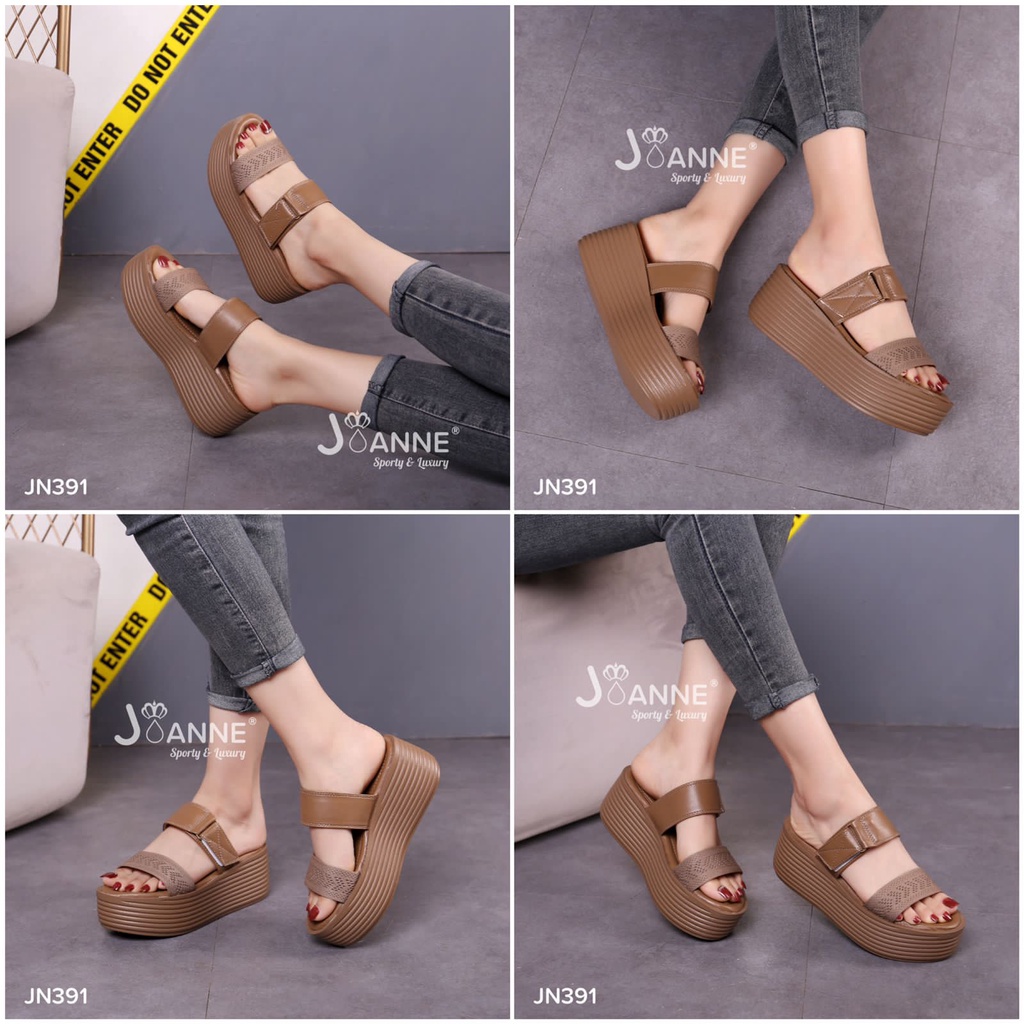 JOANNE Wedges Sandals Double Straps #JN391 ORIGINAL