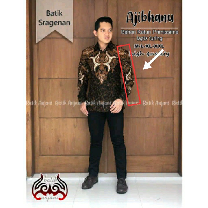 Ajibhanu Kemeja Batik Pria Lengan Panjang By Batik Anjani