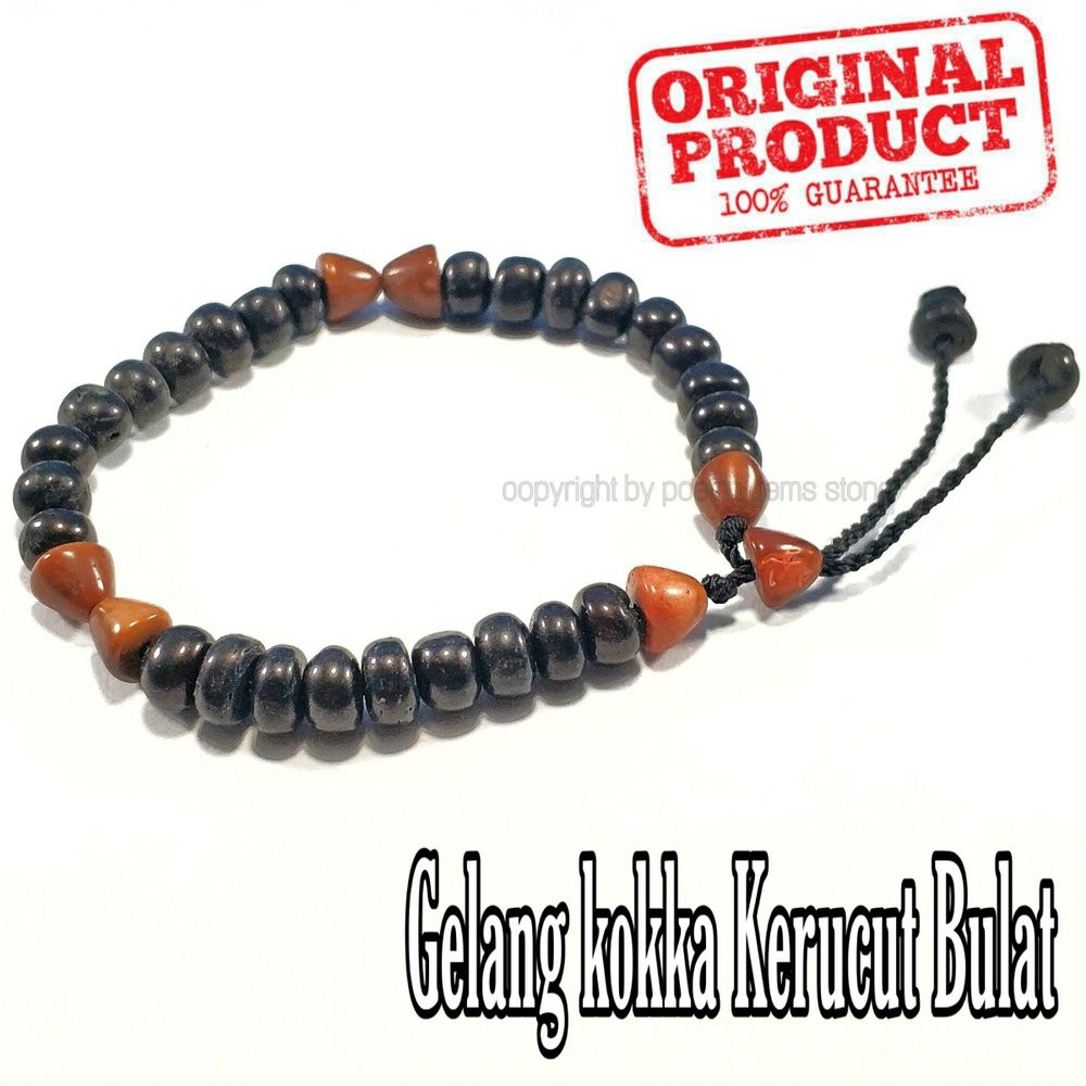 GELANG KESEHATAN KAYU ASLI KAOKAH KAUKAH KOKKA KAOKA KOKAH ASLI ISTANBUL TURKI MOTIF KERUCUT BULAT