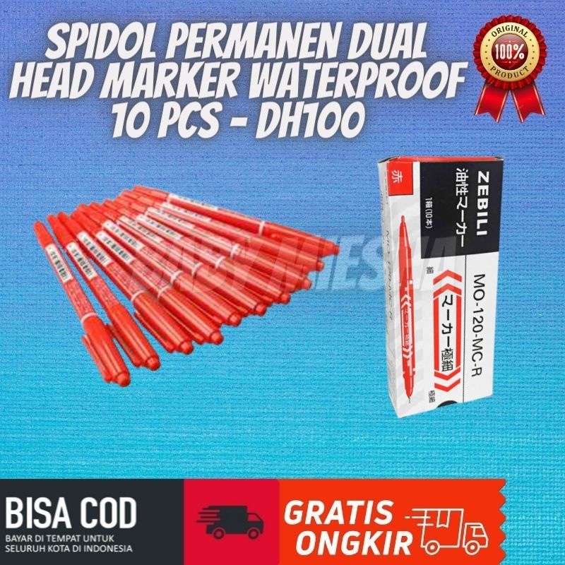 

ZEBILI Spidol Permanen Dual Head Marker Waterproof 10 PCS - DH100 / Spidol Permanen Dual Head Marker Waterproof 10 PCS - DH100 / Sepidol Permanen / Spidol Permanen