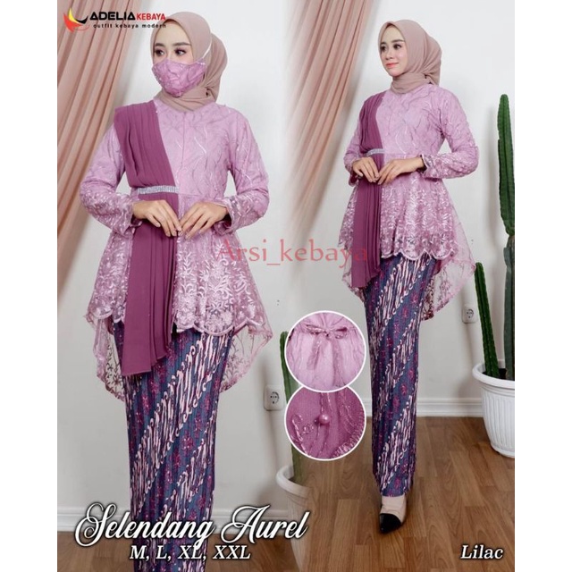 ARSI_KEBAYA (COD) SET KEBAYA SELENDANG AUREL / KEBAYA QUALITY PREMIUM / KEBAYA MODEREN / KEBAYA  ORIGINAL / KEBAYA WISUDA / KEBAYA PESTA / KEBAYA LAMARAN / KEBAYA KEKINIAN REALLPICT-8